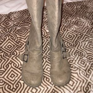 Long beige boots